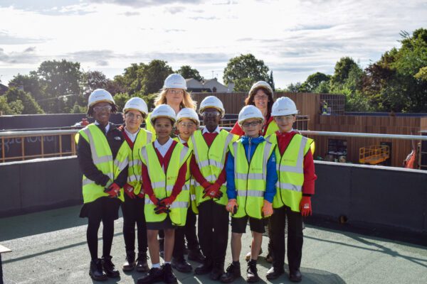 Pupils tour new build with BBC Radio Derby